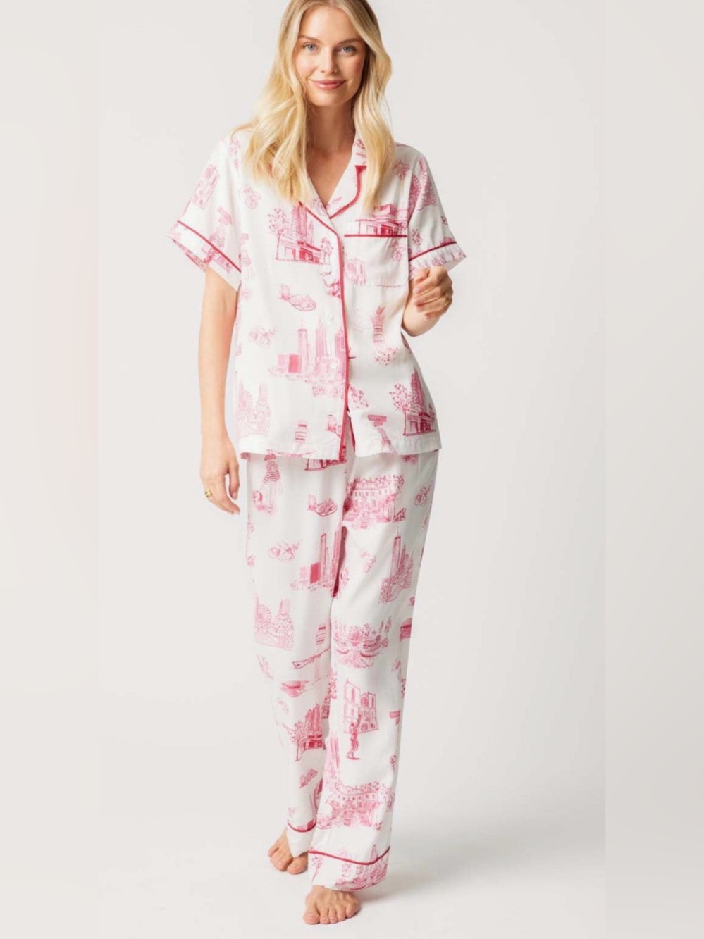 Atlanta Toile Women's Pajama Pants Set - Stylish Comfort for Home and Sleep - Picture 16 of 16